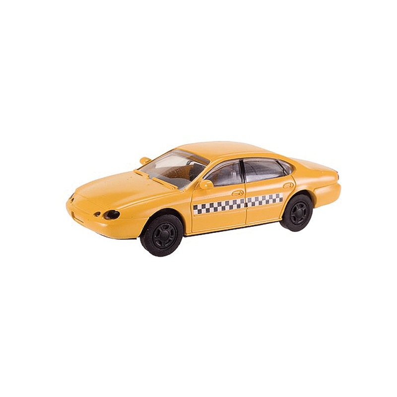HO Ford Taurus Taxi (Yellow with Black and White Checkerboard)