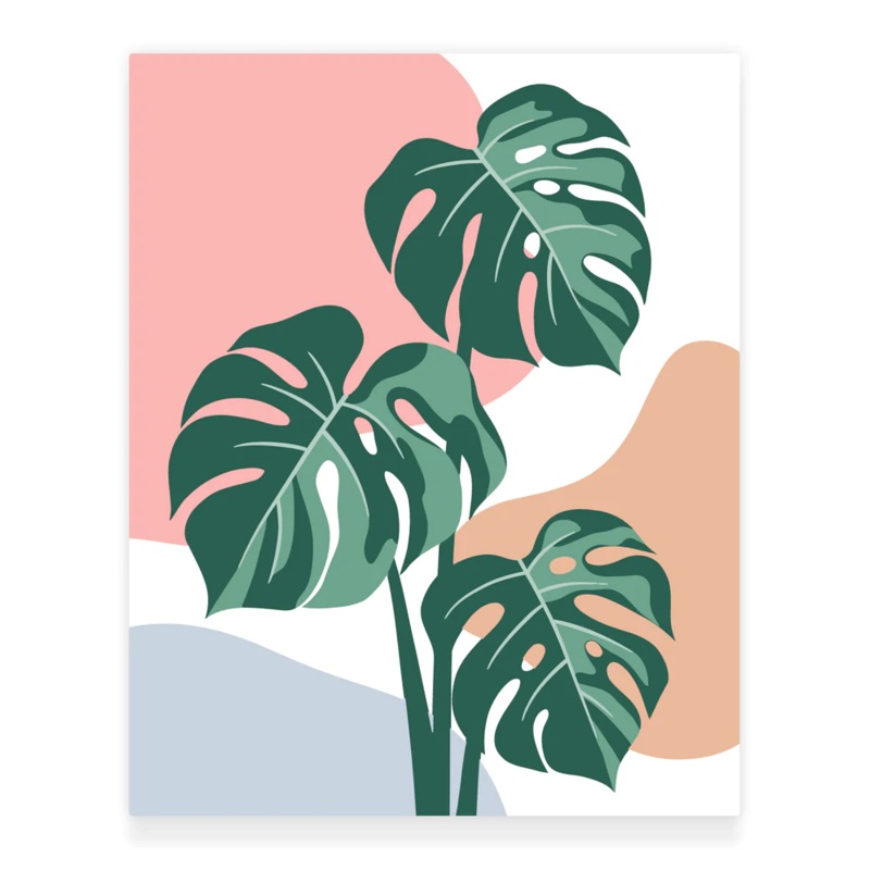 Premium Paint by Numbers Kit – 3 Leaf