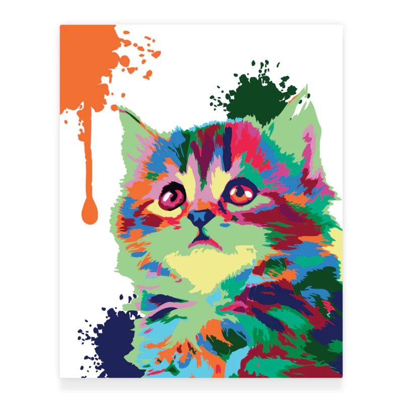 Premium Paint by Numbers Kit – Cute Cat