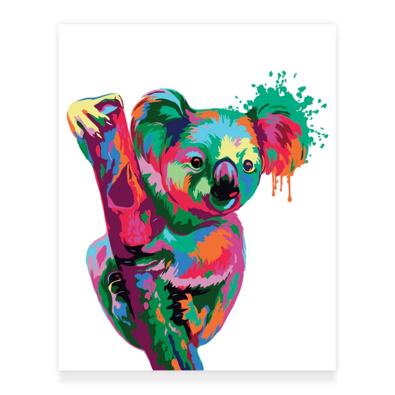 Premium Paint by Numbers Kit – Koala and Tree
