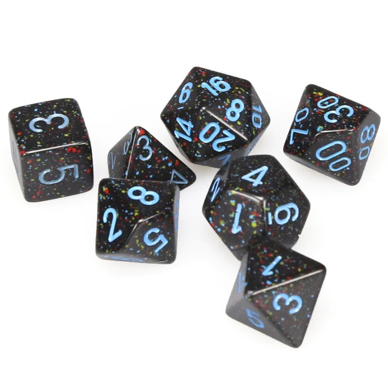 Speckled Blue Stars 7-Die Set