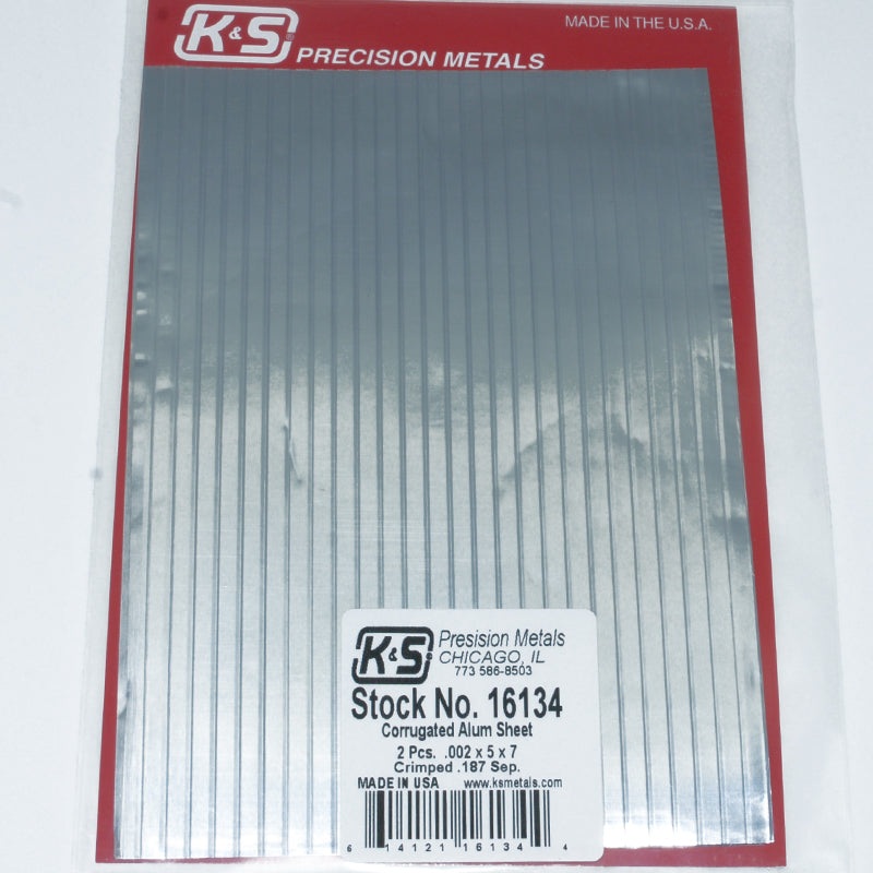 Aluminium Crimped Corrugated Sheet 0.187 X 5 X 7 2pcs