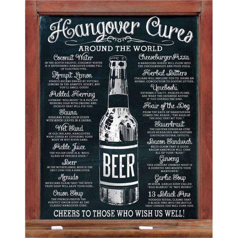 Hangover Cures Retro Tin Sign