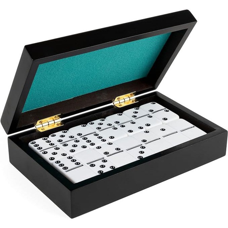 Legacy Deluxe Double 6 Dominoes with Wooden Storage Case