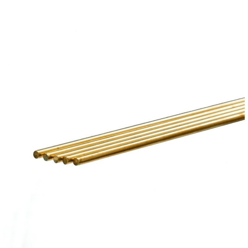 Round Brass Rod: 3.5mm OD x 1 Meter Long (5pcs)