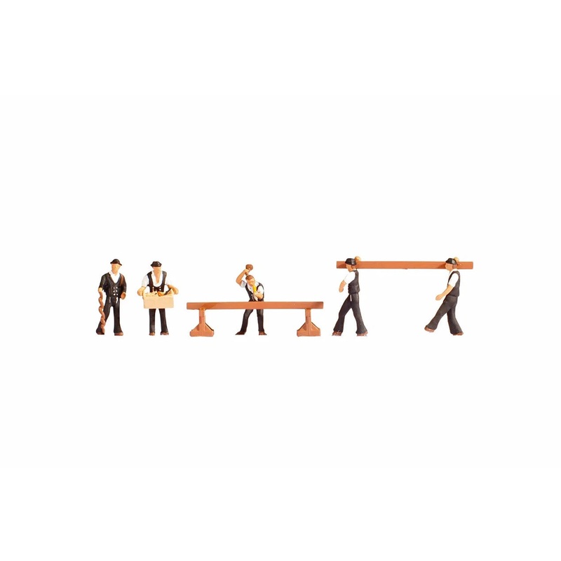HO Carpenters (5 Figures and Accessories)