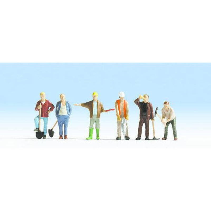 HO Construction Workers Carrying Out Different Activities (6 Figures)