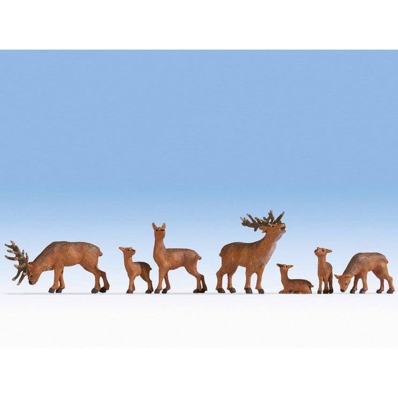 HO Deer (2 Deer, 1 Roe Deer, 3 Fawns)