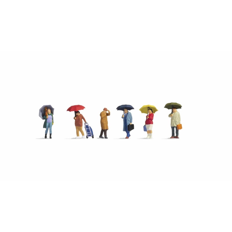 HO People in the Rain (6 Figures)