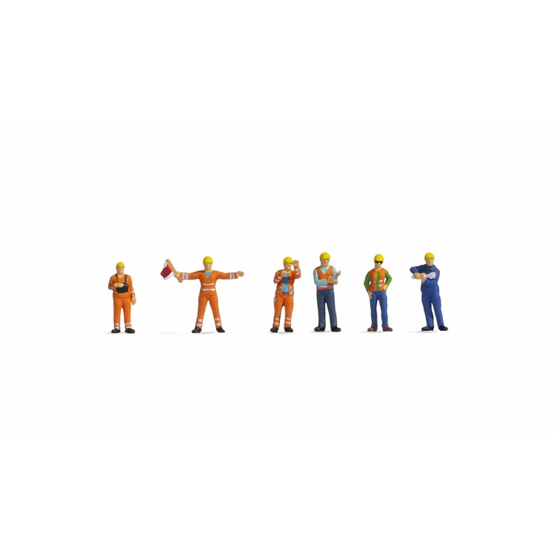 HO Shunters (6 Figures in Typical Working Clothes and Hard Hats)