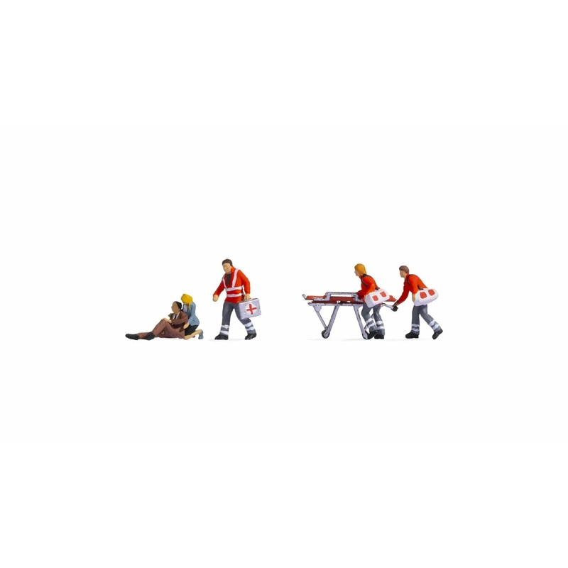 HO Traffic Accident (5 Figures, 1 Stretcher)