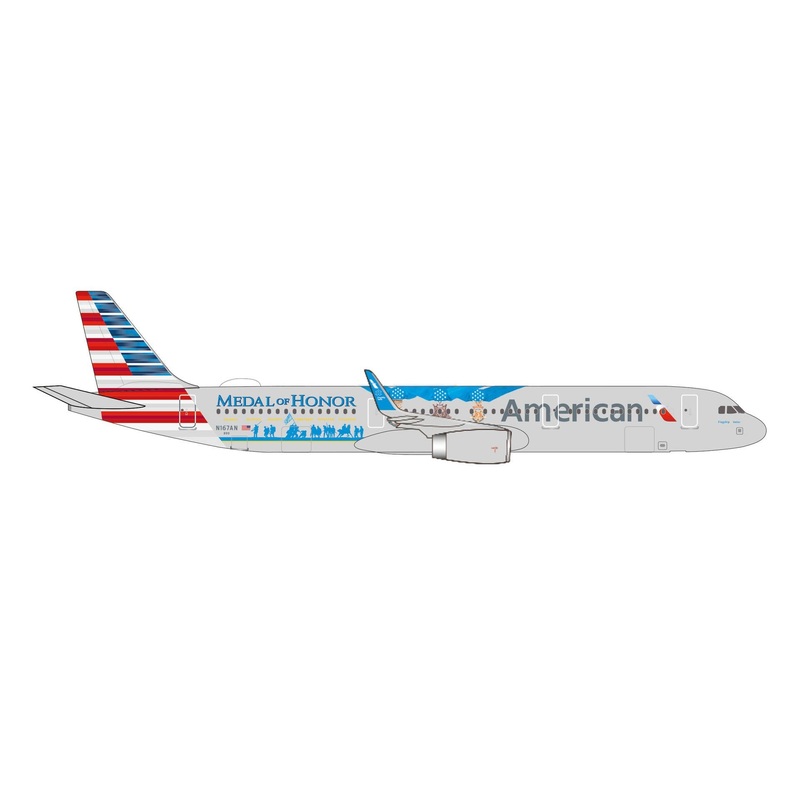 1/500 American Airlines Airbus A321 – Medal of Honor Livery