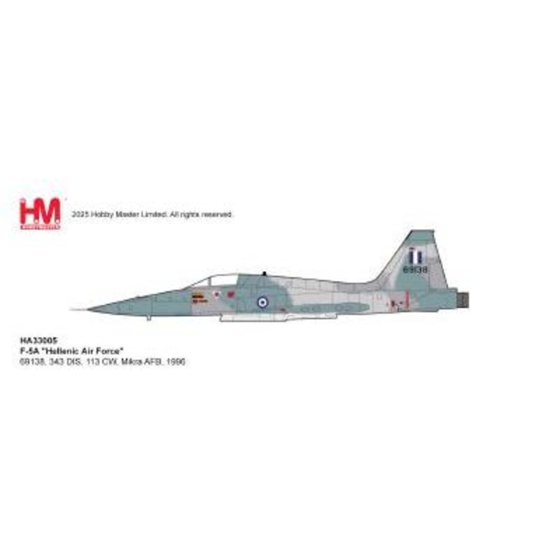 1/72 F-5A “Hellenic Air Force” 69138 343 DIS 113 CW Mikra AFB 1996