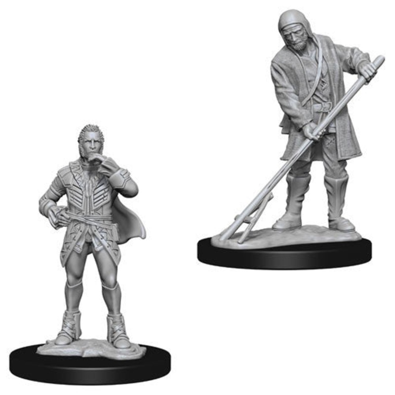 Pathfinder Deep Cuts Unpainted Miniatures Towns People (Farmer/Aristocrat)