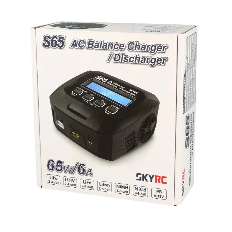 S65 AC Balance  Charger / Discharger 65W 6AMP Multi Chemistry