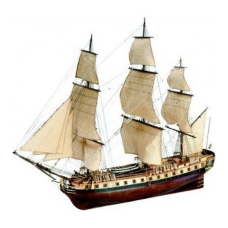 1/89 La Fayette Hermione Wooden Ship Model