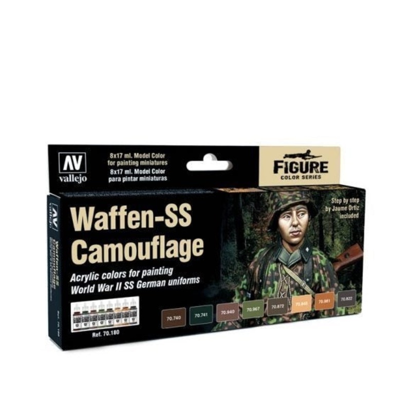 70180 Model Colour WaffenSS Camouflage Acrylic Paint Set