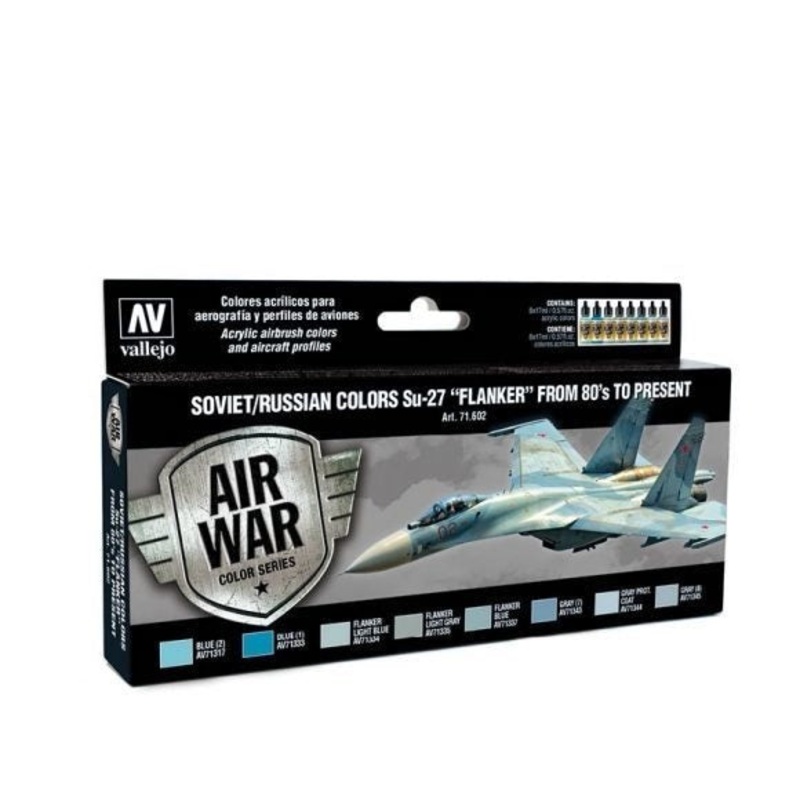 71602 Model Air Soviet / Russian Su27   Flanker   from 80s to present 8 Acrylic Paint Set