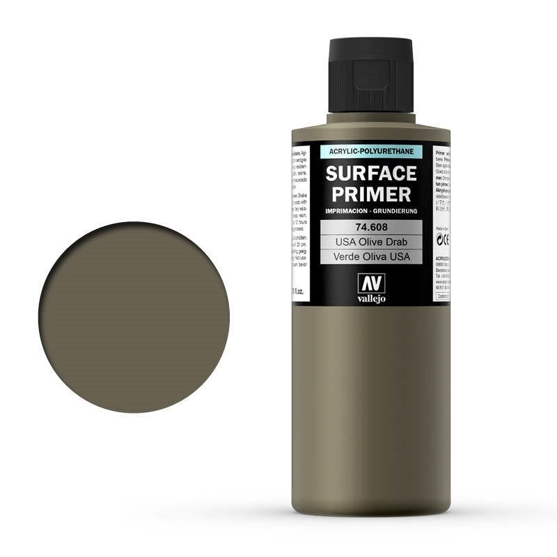 74608 Surface Primer Color US Olive Drab 200 ml