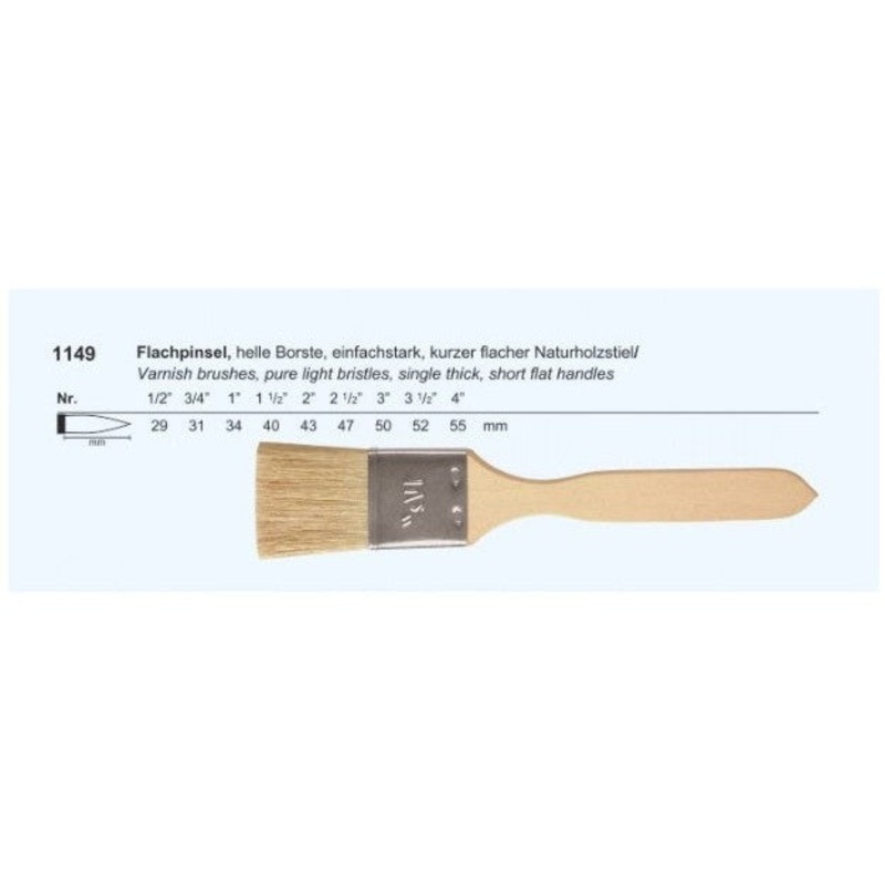 Flat Light Bristle Varnish Brush 1/2